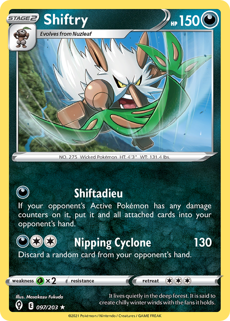 Shiftry – Evolving Skies 097/203 Pokémon card