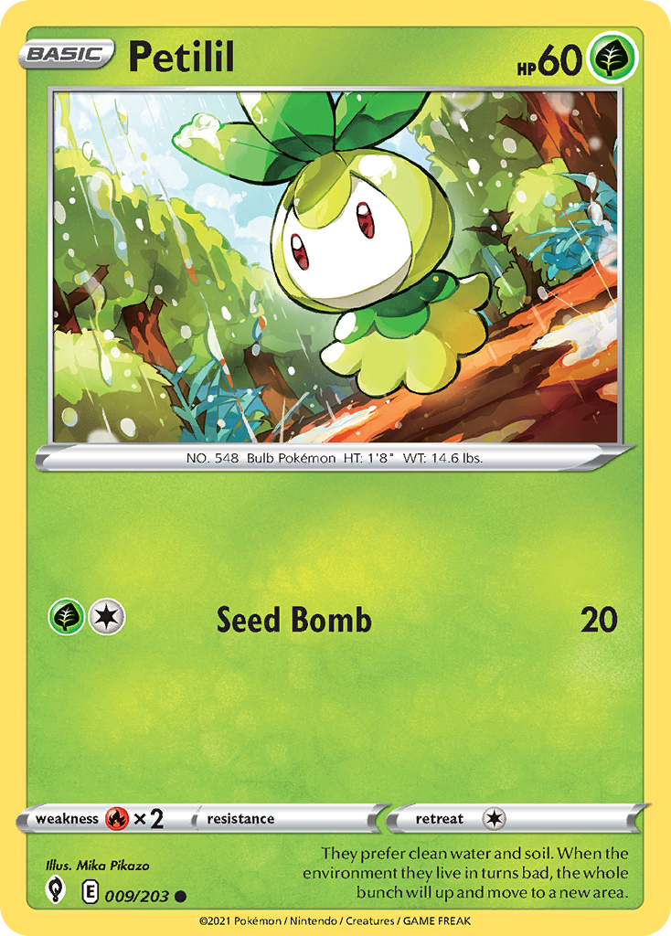 Petilil – Evolving Skies 009/203 Pokémon card