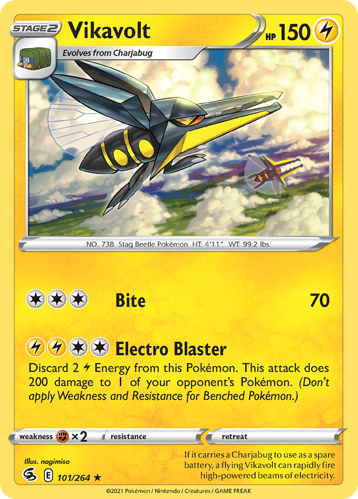 Vikavolt – Fusion Strike 101/264 Pokémon card