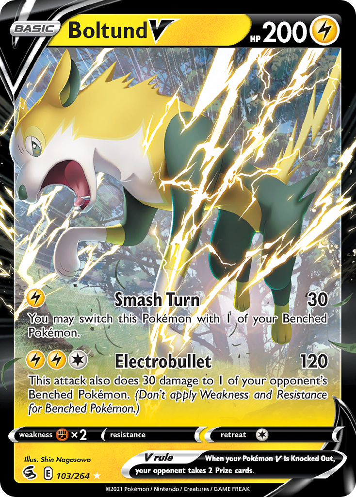 Boltund V – Fusion Strike 103/264 Pokémon card