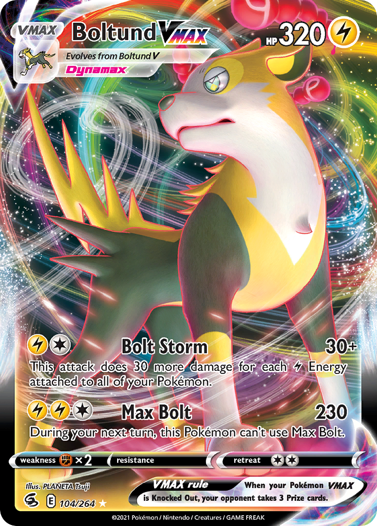 Boltund VMAX – Fusion Strike 104/264 Pokémon card