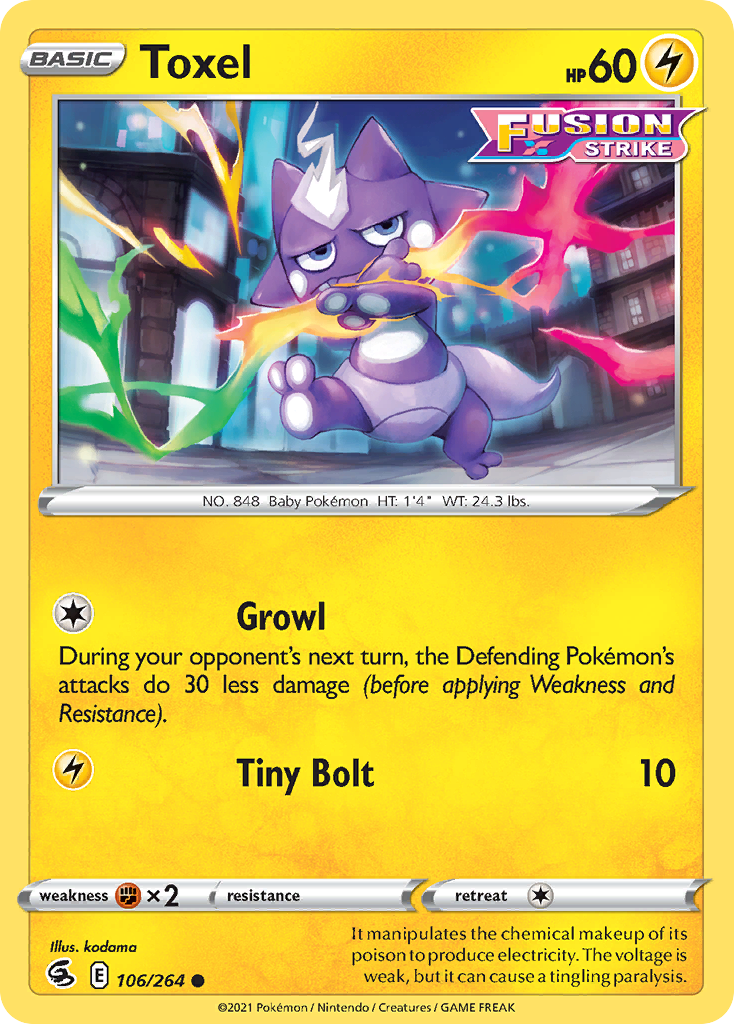 Toxel – Fusion Strike 106/264 Pokémon card