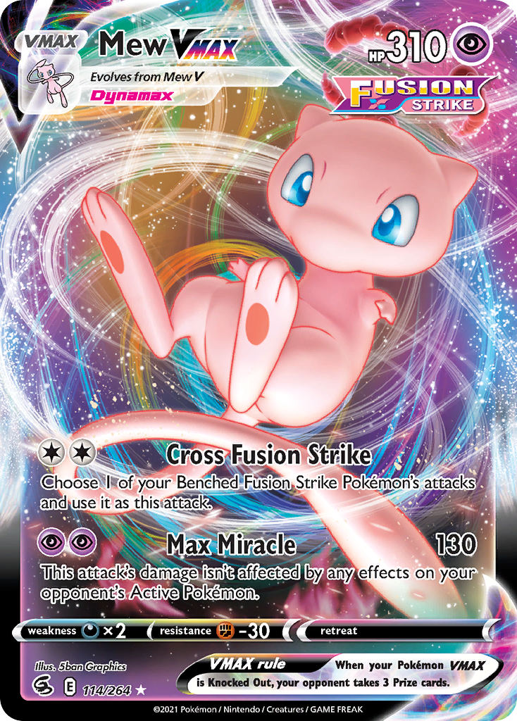 Mew VMAX – Fusion Strike 114/264 Pokémon card