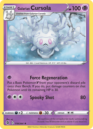 Galarian Cursola - Fusion Strike 118