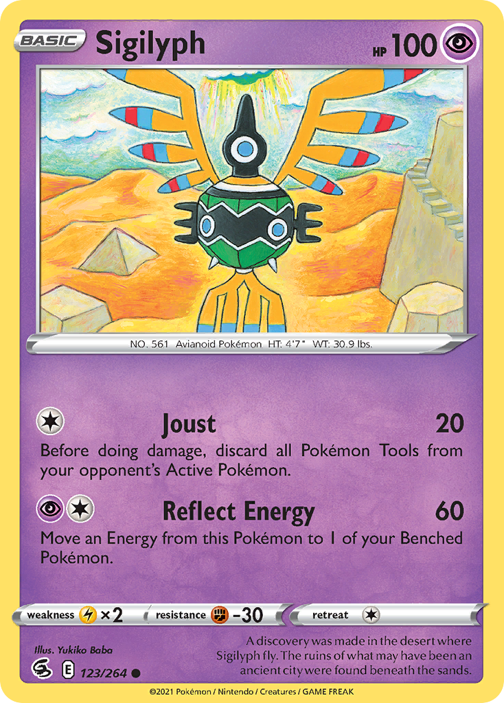 Sigilyph – Fusion Strike 123/264 Pokémon card