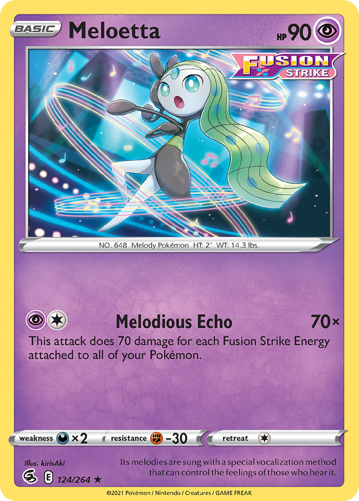 Meloetta – Fusion Strike 124/264 Pokémon card