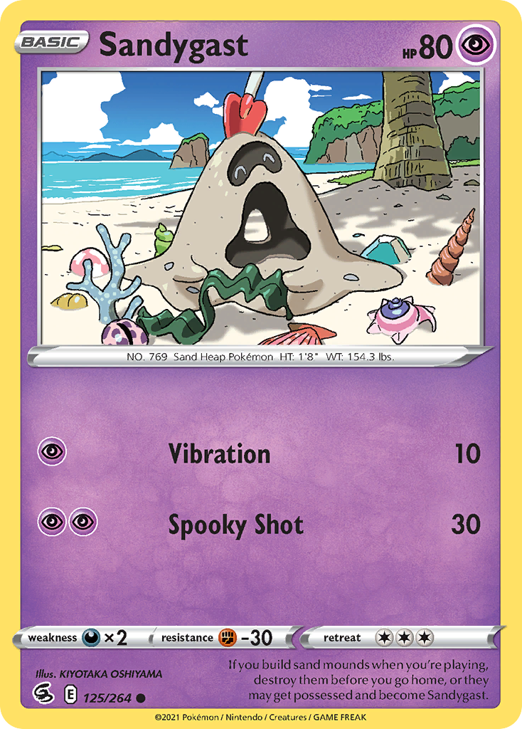 Sandygast – Fusion Strike 125/264 Pokémon card