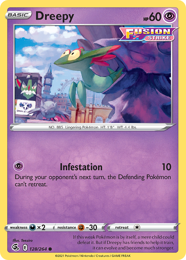 Dreepy – Fusion Strike 128/264 Pokémon card