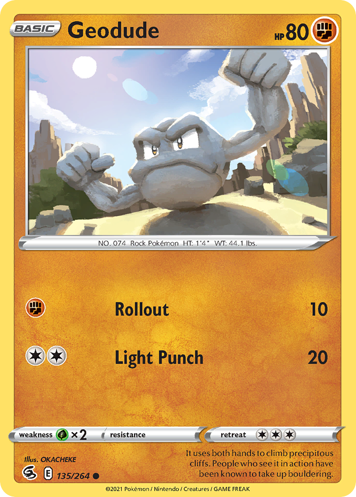 Geodude – Fusion Strike 135/264 Pokémon card