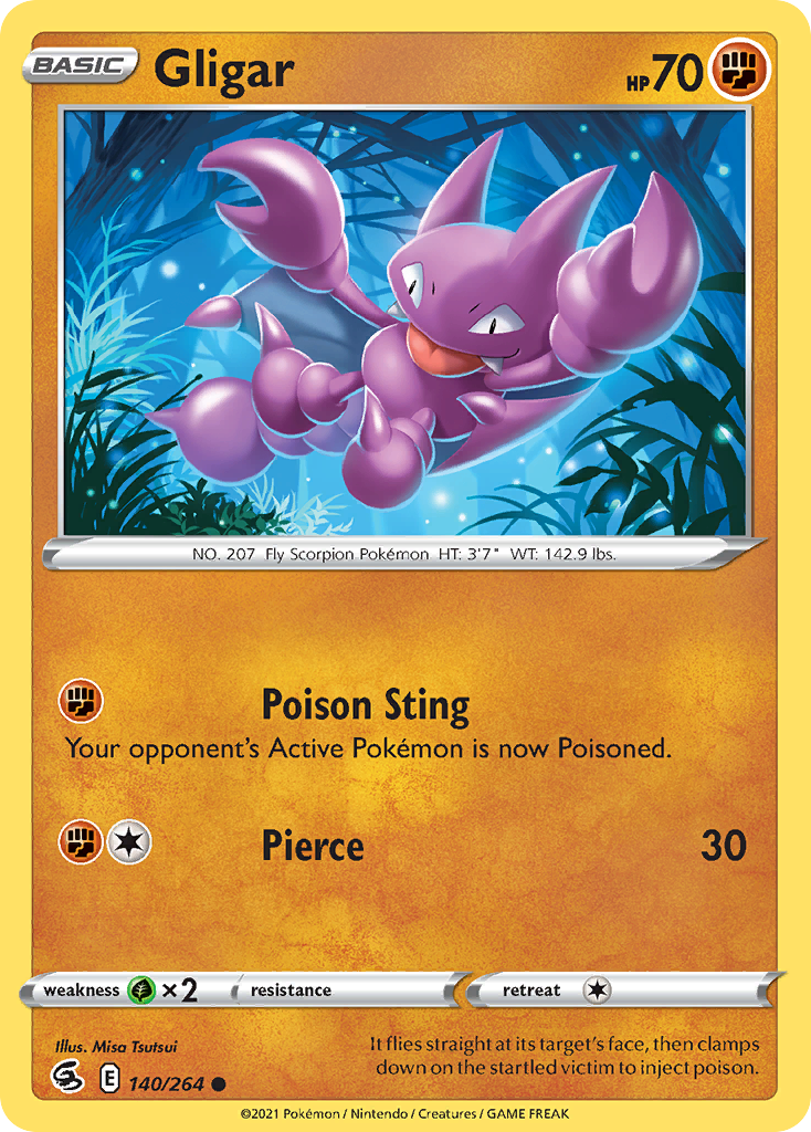 Gligar – Fusion Strike 140/264 Pokémon card