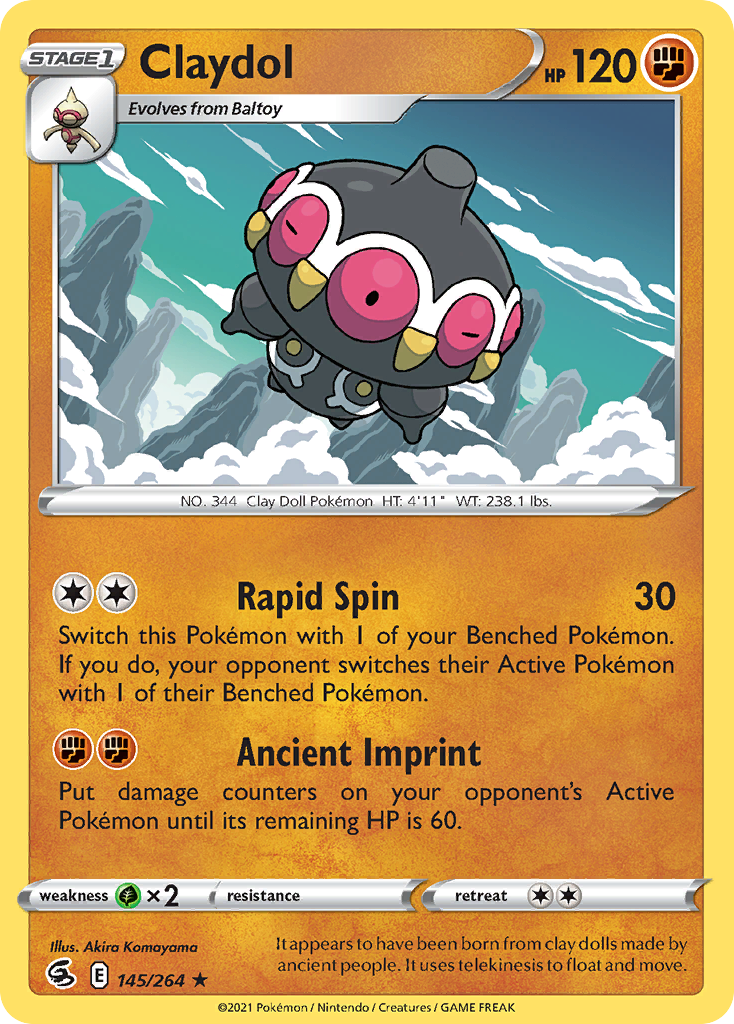 Claydol – Fusion Strike 145/264 Pokémon card