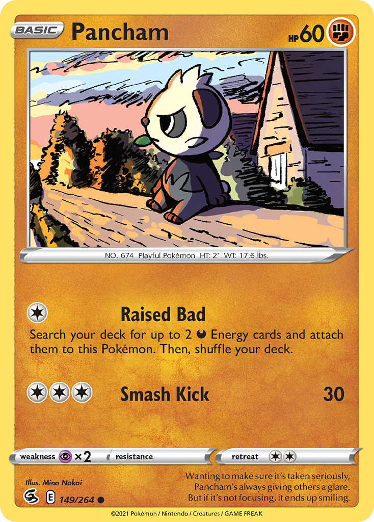 Pancham – Fusion Strike 149/264 Pokémon card