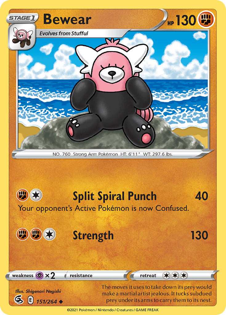 Bewear – Fusion Strike 151/264 Pokémon card