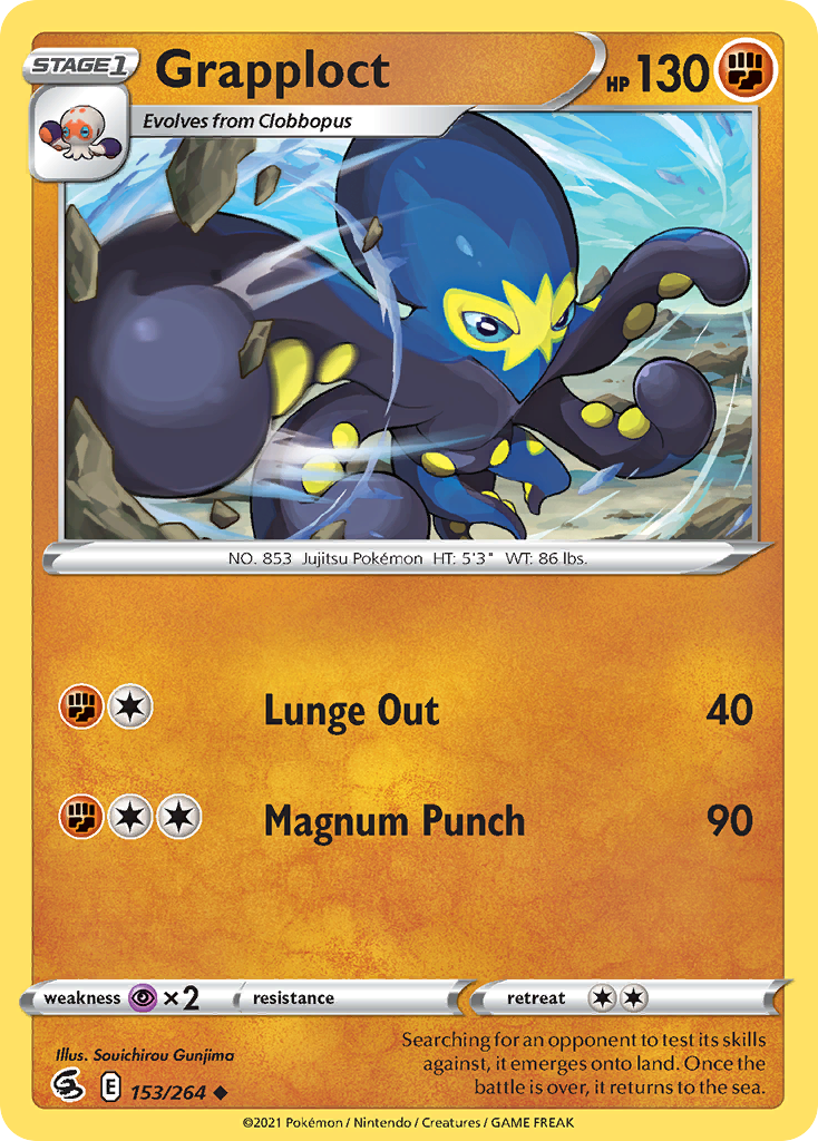 Grapploct – Fusion Strike 153/264 Pokémon card