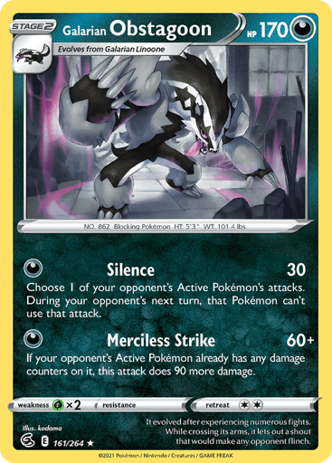 Galarian Obstagoon - Fusion Strike 161