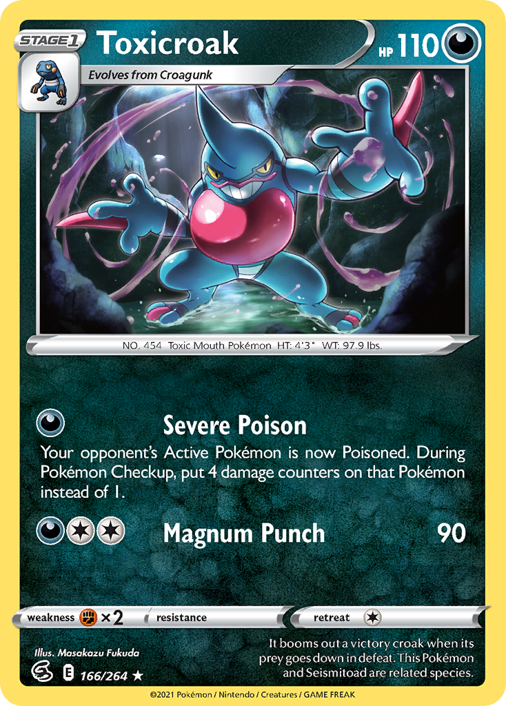 Toxicroak – Fusion Strike 166/264 Pokémon card
