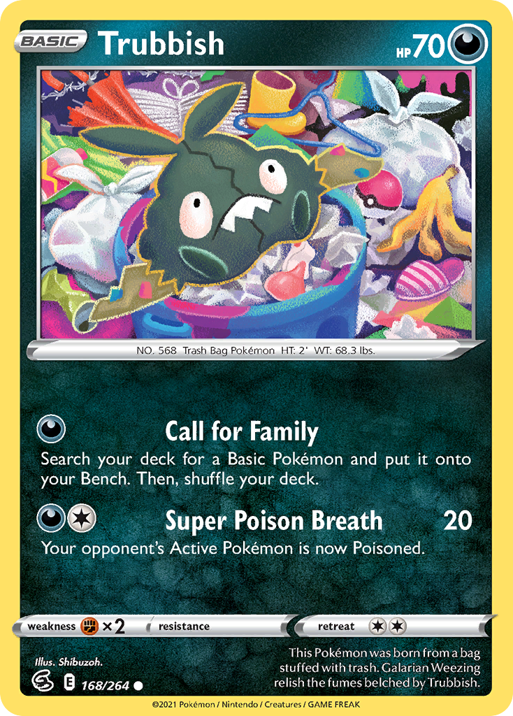 Trubbish – Fusion Strike 168/264 Pokémon card
