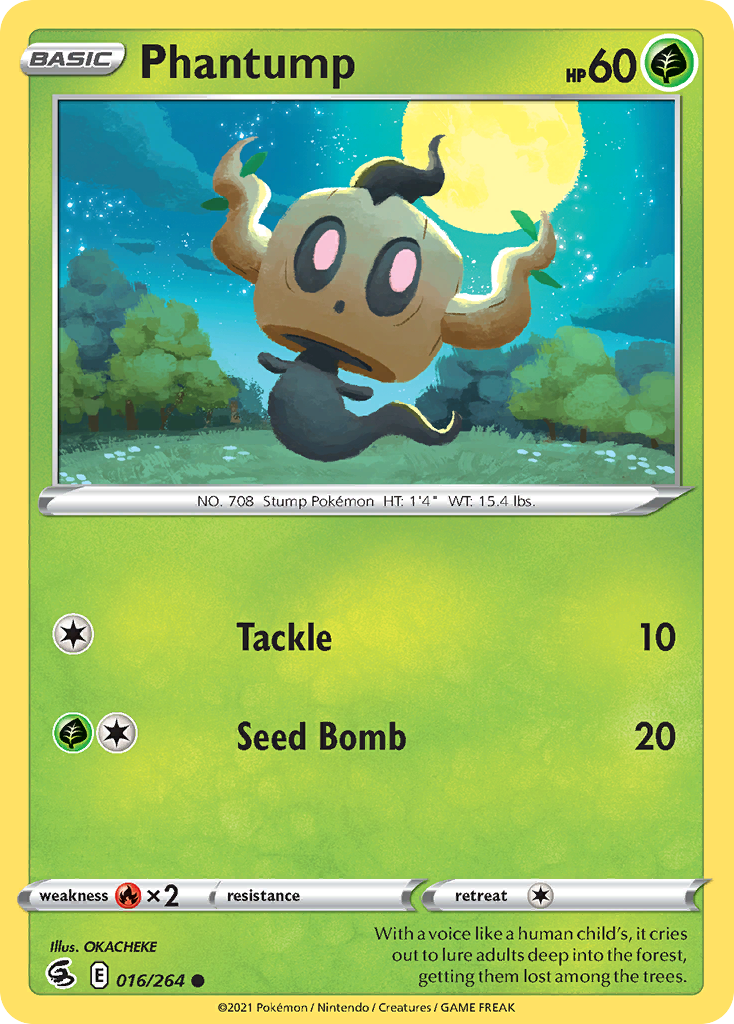 Phantump – Fusion Strike 016/264 Pokémon card