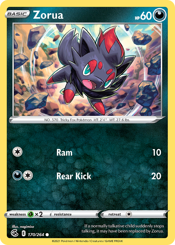 Zorua – Fusion Strike 170/264 Pokémon card