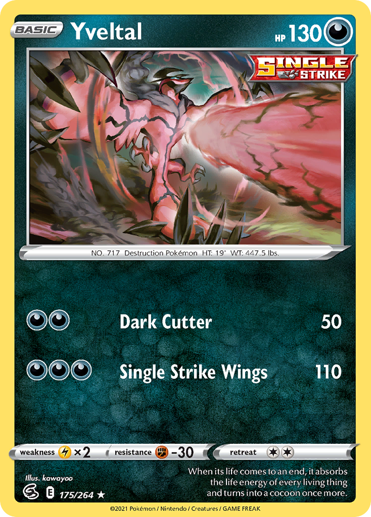 Yveltal – Fusion Strike 175/264 Pokémon card