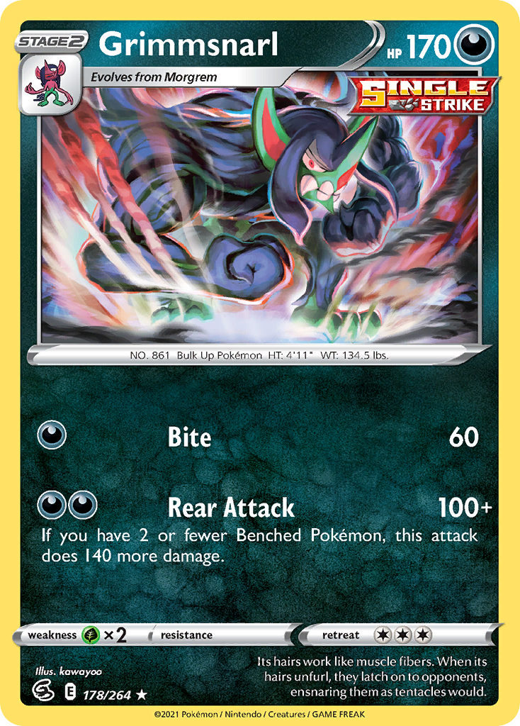 Grimmsnarl – Fusion Strike 178/264 Pokémon card