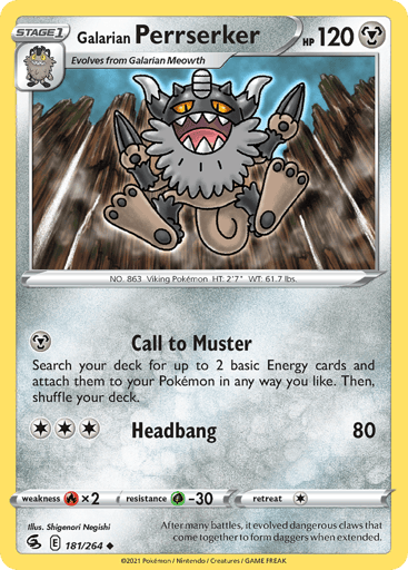 Galarian Perrserker - Fusion Strike 181