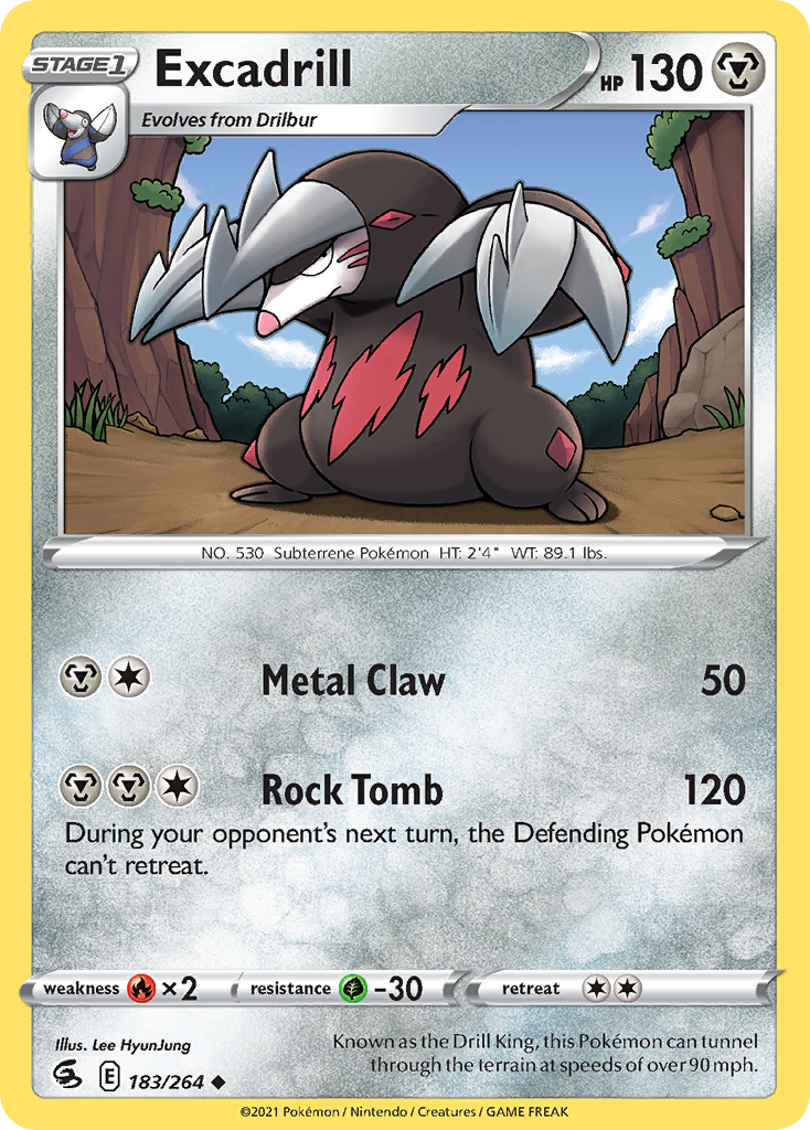 Excadrill – Fusion Strike 183/264 Pokémon card