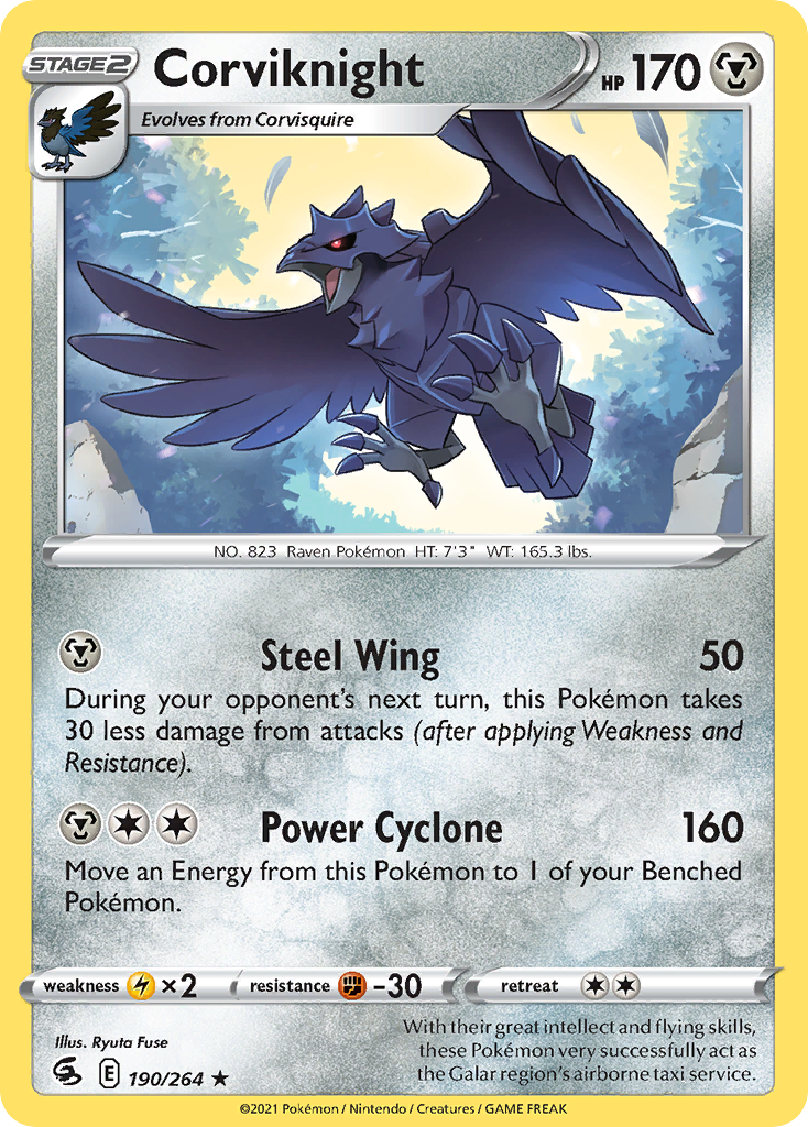 Corviknight – Fusion Strike 190/264 Pokémon card