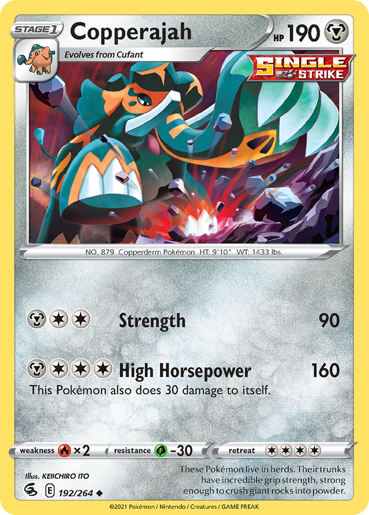 Copperajah – Fusion Strike 192/264 Pokémon card