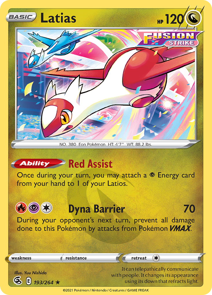 Latias – Fusion Strike 193/264 Pokémon card