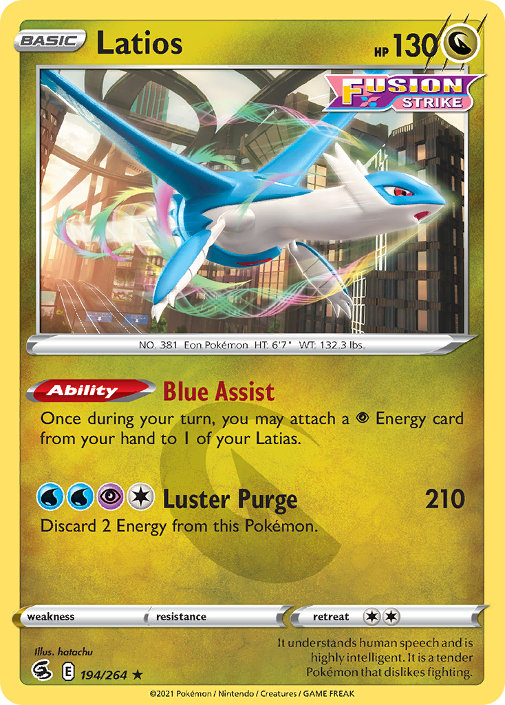 Latios – Fusion Strike 194/264 Pokémon card