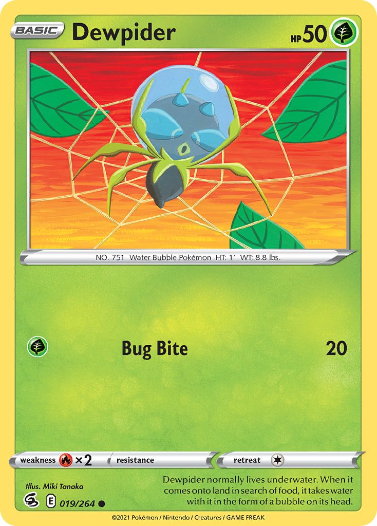 Dewpider – Fusion Strike 019/264 Pokémon card