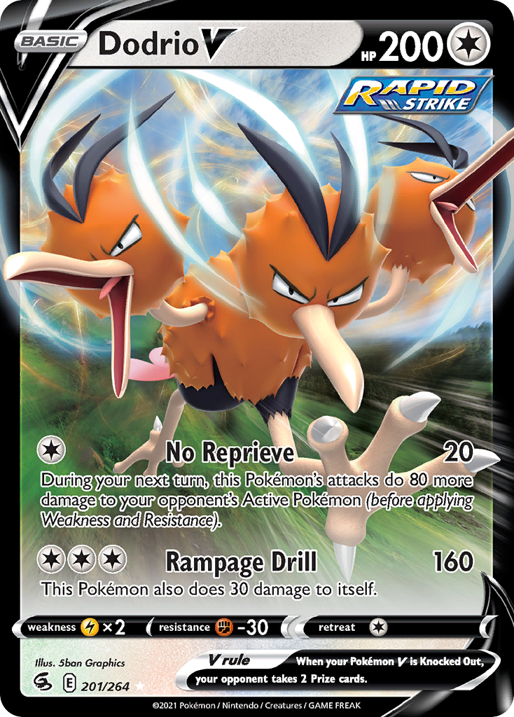 Dodrio V – Fusion Strike 201/264 Pokémon card