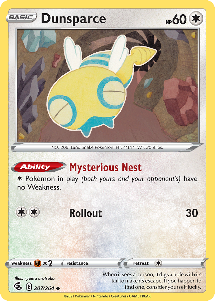 Dunsparce – Fusion Strike 207/264 Pokémon card