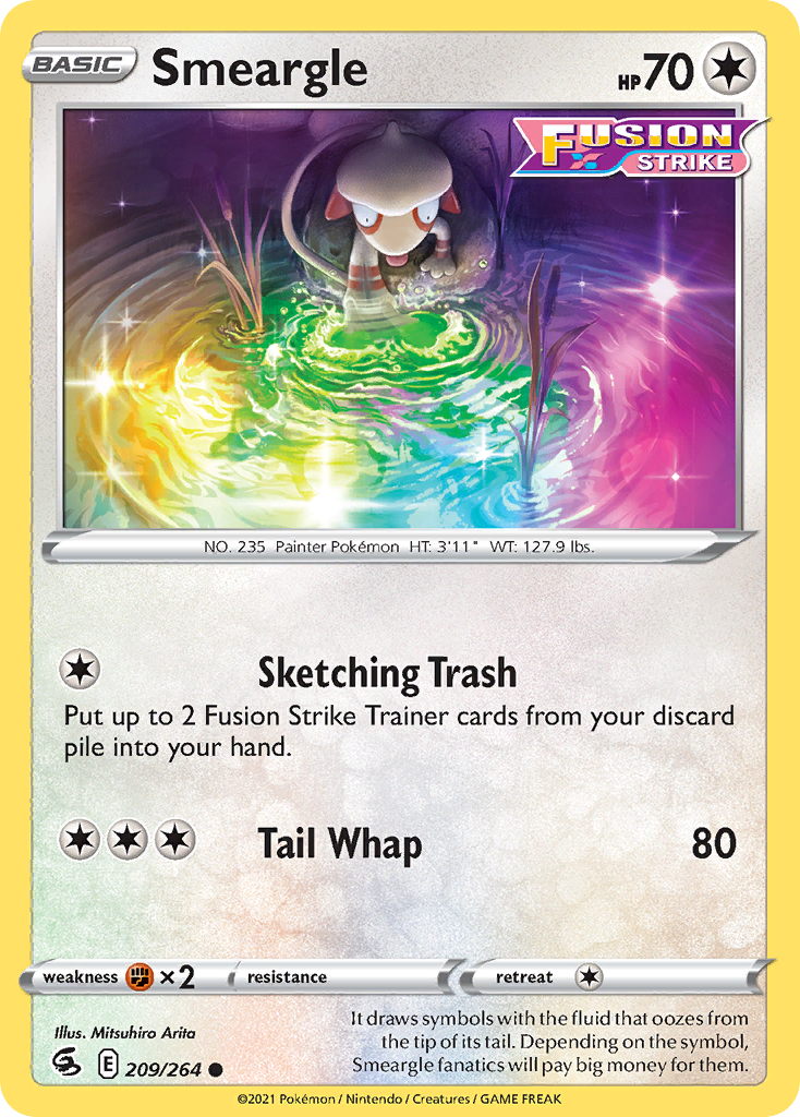 Smeargle – Fusion Strike 209/264 Pokémon card
