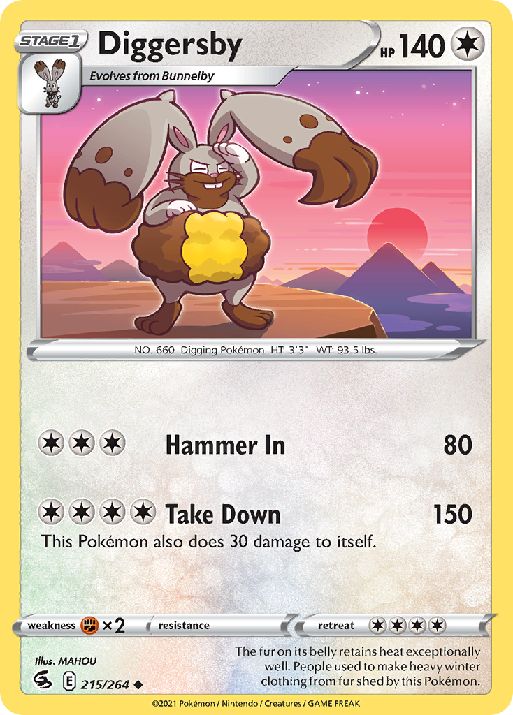 Diggersby – Fusion Strike 215/264 Pokémon card