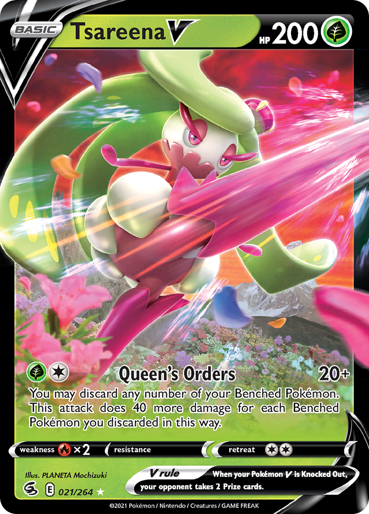 Tsareena V – Fusion Strike 021/264 Pokémon card
