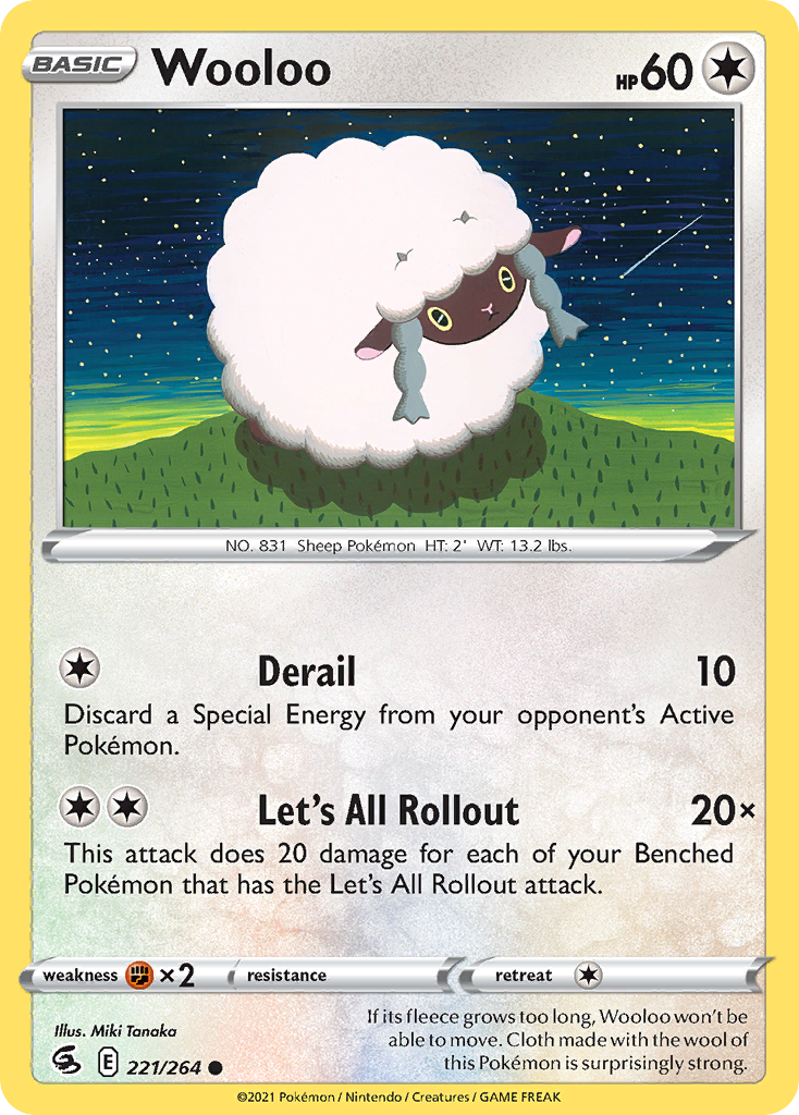 Wooloo – Fusion Strike 221/264 Pokémon card