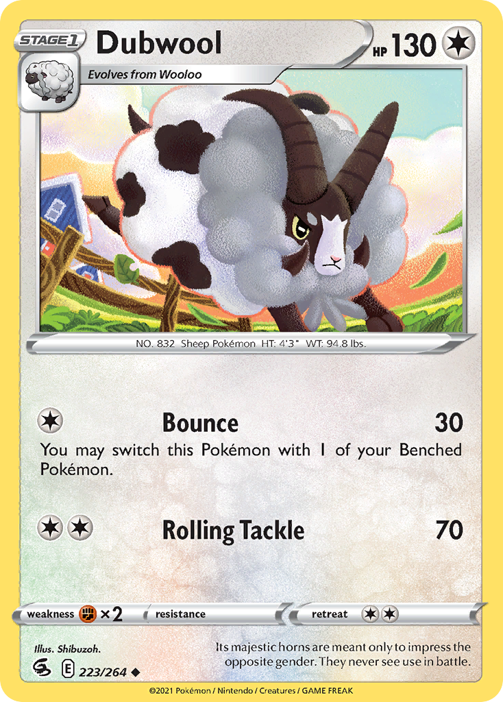 Dubwool – Fusion Strike 223/264 Pokémon card