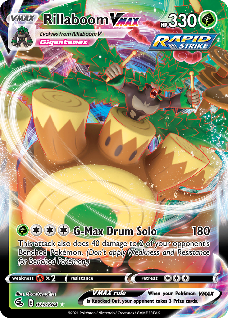 Rillaboom VMAX – Fusion Strike 023/264 Pokémon card