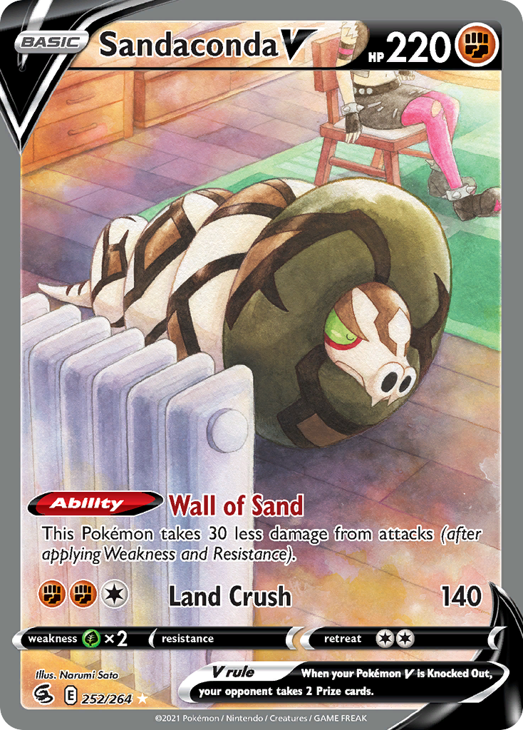 Sandaconda V – Fusion Strike 252/264 Pokémon card