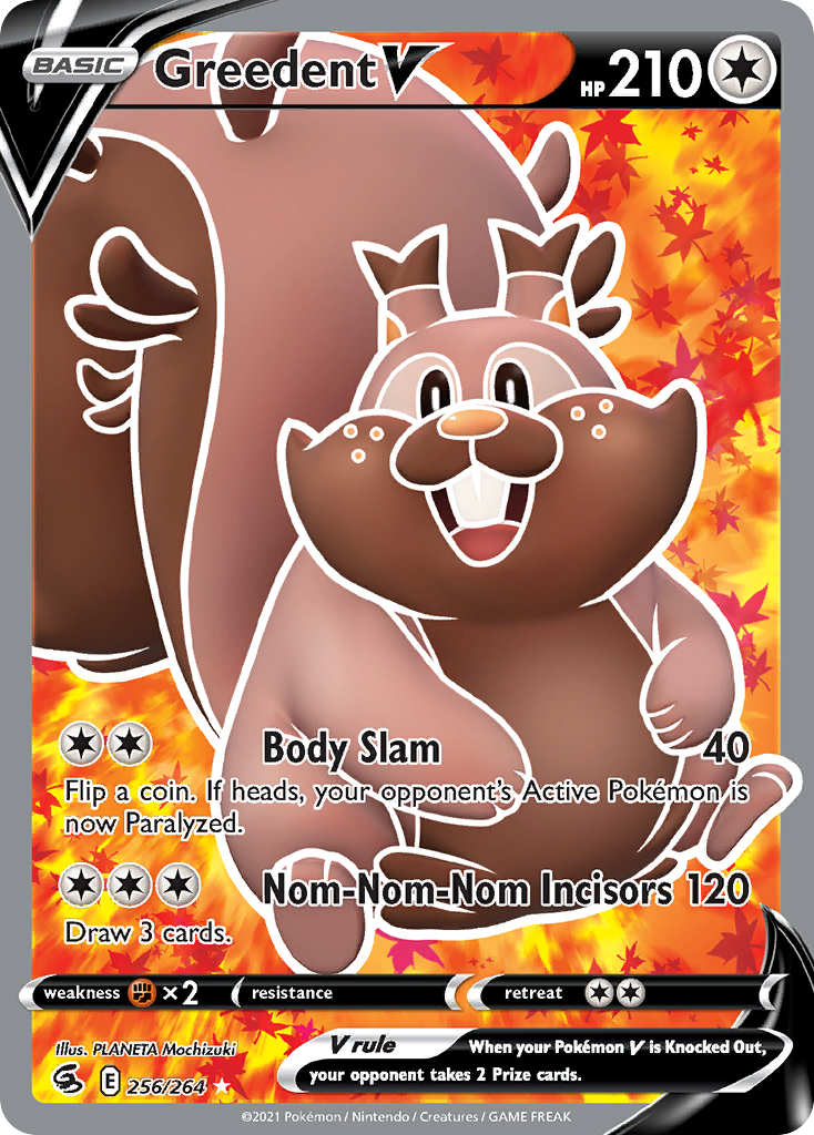 Greedent V – Fusion Strike 256/264 Pokémon card