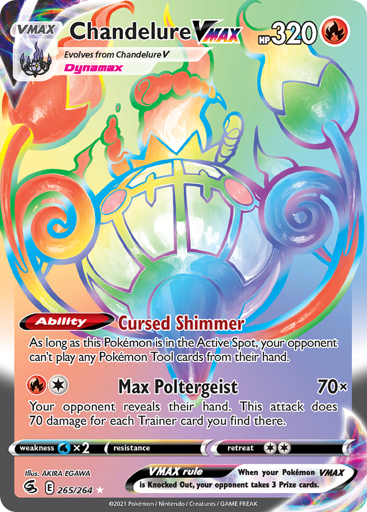 Chandelure VMAX – Fusion Strike 265/264 Pokémon card