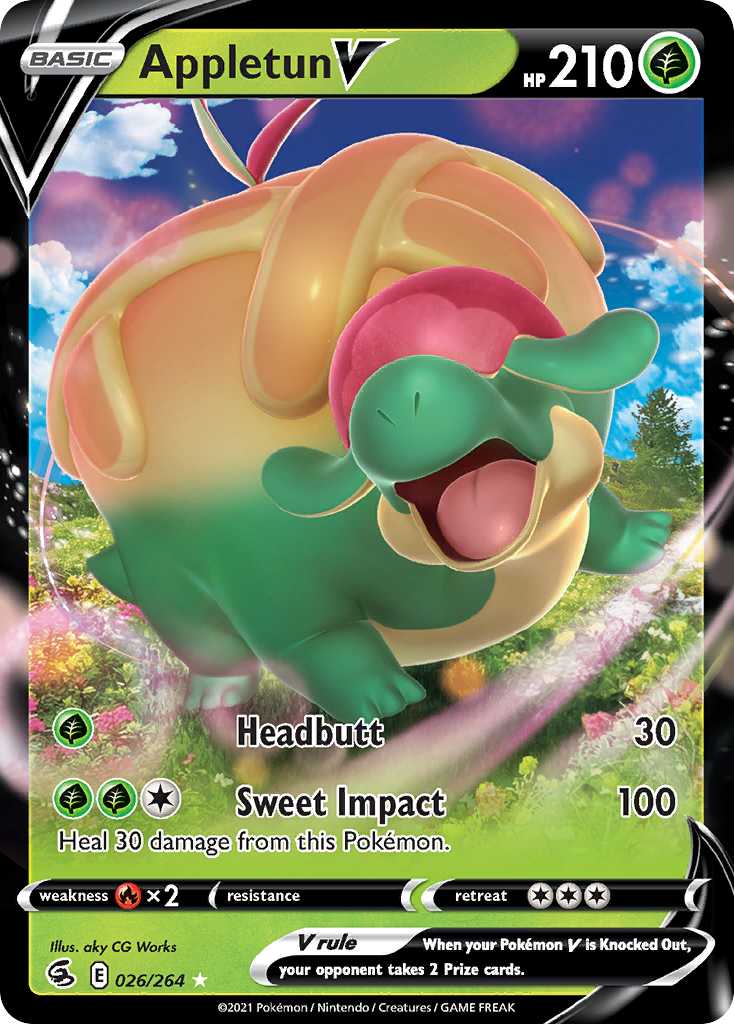 Appletun V – Fusion Strike 026/264 Pokémon card