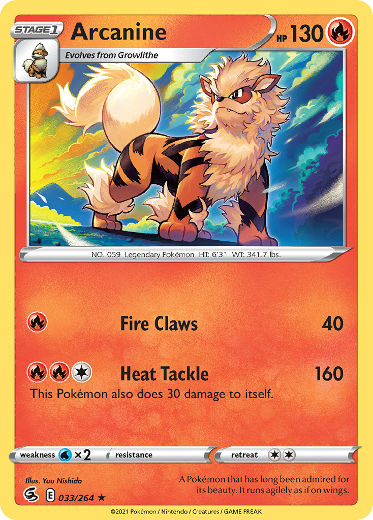 Arcanine – Fusion Strike 033/264 Pokémon card