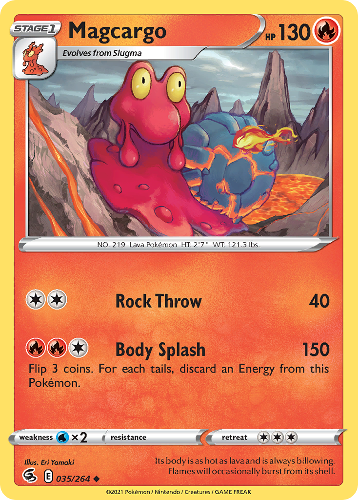 Magcargo – Fusion Strike 035/264 Pokémon card
