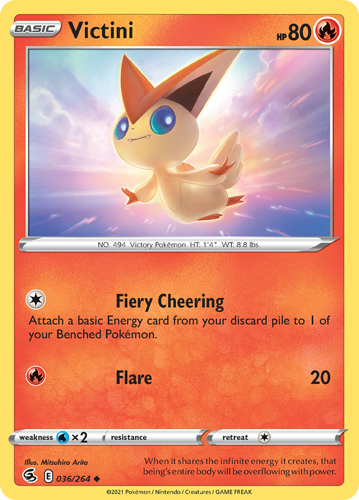 Victini – Fusion Strike 036/264 Pokémon card