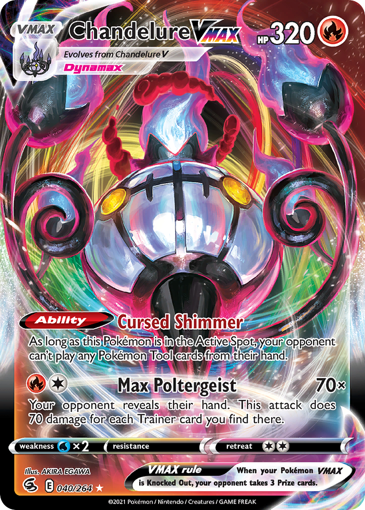 Chandelure VMAX – Fusion Strike 040/264 Pokémon card