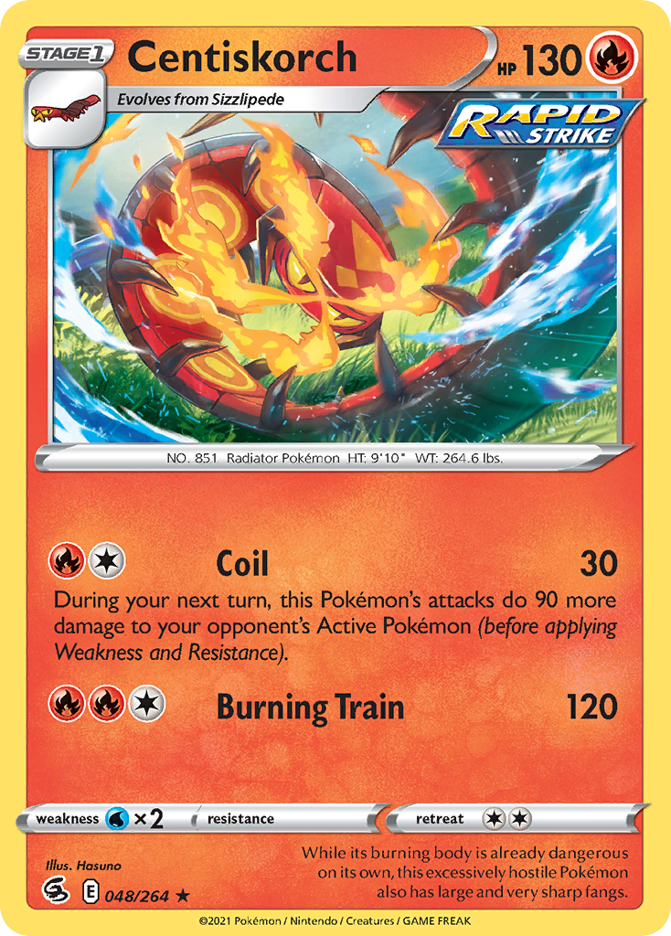 Centiskorch – Fusion Strike 048/264 Pokémon card