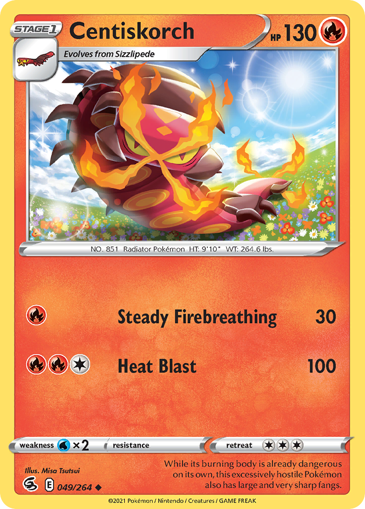 Centiskorch – Fusion Strike 049/264 Pokémon card